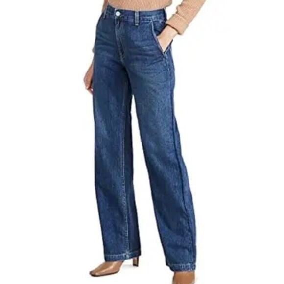 Trave | Jeans | Trave Joan Full Wide Leg Trouser Jeans Women 3 Straight ...